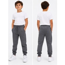 Dıgıl Kids Ribanalı Eşofman Altı Pantalon Likralı Ilkokul Orta Okul 2 Iplik Kumaş Unisex