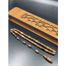 Onurlu Tesbihane El Yapımı Aslan Ağacı Tespih – 9x6 mm
