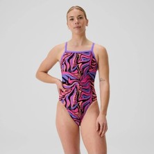 Speedo Printed Turnback Kadın Yüzücü Mayosu