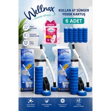 Wellnax Breeze Refresh 2 Adet Tuvalet Temizlik Seti+60 Adet Kullan At Adet Deterjanlı Tuvalet Yedek+Pembe Köpük Hediye