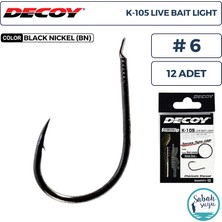 Decoy K-105 Live Bait Light Olta Iğnesi Bn #6 (12 Adet)
