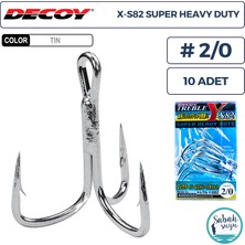 Decoy Y-S82 Super Heavy Duty Treble Üçlü Iğne Tın #2/0 (10 Adet)