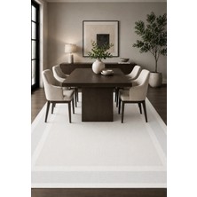 Halı Sepeti Modern Sisal 8001 Beyaz Leke Tutmayan Kaymaz Taban Salon Mutfak Koridor Balkon Halısı