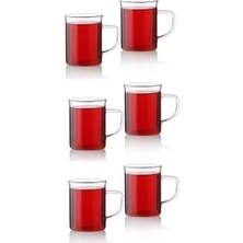 Mithra Life 6'li Ateşe Dayanıklı Termisil Cam Kupa Bardak 200 ml MIT1015