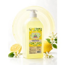 Aqua Touch Limon Kolonyası %80 Alkol Pompa Başlıklı Limon Kokulu Ferahlatıcı Serinletici Kolonya El Cilt Ev Ofis Okul Işyeri Kullanım