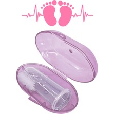 Mucit Home Pembe Kız Bebek Çocuk Silikon Parmak Diş Kaşıyıcı Dil Temizleyici Diş Fırçası