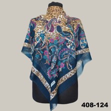 Soft İpek Soft Ipek Etnik Desenli Flamlı Kotton Eşarp 408-124