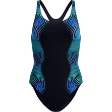 Speedo Medalist Printed Kadın Yüzücü Mayosu