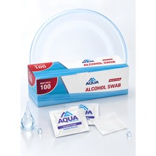 Aqua Med %70 Alkollü Mendil 100 Adet Günlük Hijyen Mendili Alkol Pedleri Çok Amaçlı Steril Telefon Klavye Ekarn Cilt Temizleme Mendili Swap