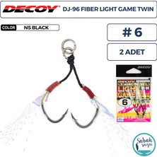 Decoy Dj-96 Fiber Light Game Tüylü Çiftli Asist Iğnesi #6 (2 Adet)
