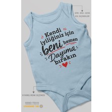 Morivo Kids Dayıya Özel Sıfır Kollu Bebek Zıbını %100 Pamuk