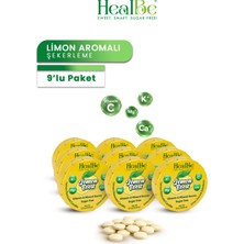 Healbe Şekersiz Şekerleme | 9 Adet , Limon Aromalı, Vitamin ve Mineral Destekli