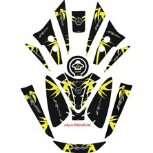 Aras Reklam ve Moto Aksesuar Yamaha R25 2019-2024 Uyumlu Tank Pad Seti