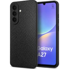 Coolacs Samsung Galaxy A27 Uyumlu Deri Dokulu Yumuşak Silikon Telefon Kılıfı Kapak