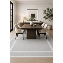 Halı Sepeti Modern Sisal 8001 Gri Krem Leke Tutmayan Kaymaz Taban Salon Mutfak Koridor Balkon Halısı