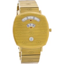 Gucci Grip Unisex Altın Tonu Pvd Paslanmaz Çelik Quartz Saat