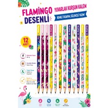 Artlantis Flamingo Kurşun Kalem 12 Adet Fatih Yuvarlak Gövdeli Siyah Kurşun Kalem 2b Yumuşak Yazım Kolay Tutuş Kaliteli Okul Sınıf