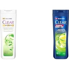 Clear Kepeğe Karşı Etkili Şampuan Bitkisel Sentez Aloe & Çay Ağacı Yağı 350 Ml(2) Clear Men Maksimum Ferahlık Yağlı Saç Derisi Için Limon Özlü Kepeğe Karşı Etkili Şampuan 350 Ml(1)