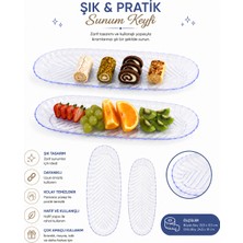 Avcılar Plastik 2'li Kayık Çerezlik Şeffaf Sunum Tabağı Plastik