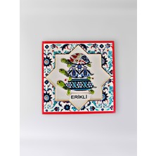 Mundy Polyester Kabartmalı Erikli  Magnet  7 x 7 cm – Dekoratif Hediyelik Buzdolabı Süsü  (KOD:1516)