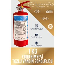 Vallentina 1 kg Yangın Söndürme Cihazı Tse-Hyb/ce Belgeli 4 Yıl Garantili(Tüvtürk Onaylı)