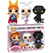 Funko The Powerpuff Girls - Liberty Belle, Harmony Bunny & Mange Glow-In-The-Dark Pop! 3-Pack (2025 Fall Convention Exclusive)