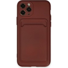 Freedom Storee Apple Iphone 11 Pro Kılıf Kelvin Kartvizitli Silikon - Bordo