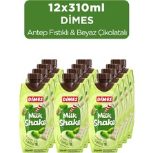 Dimes Antep Fıstıklı ve Beyaz Çikolatalı Milkshake 310 ml - 12 Adet