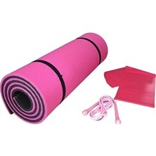 Macgon 14 mm Pilates Kamp Matı PVC Özellikli Egzersiz Seti Unisex Kullanım İçin  Direnç Lastiği 3^lü Pilates Seti