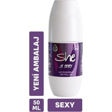 She Sexy Kadın Roll-On Deodorant 50 ml Kalıcı Floral Koku ile Ter Kokusuna Karşı Etkili