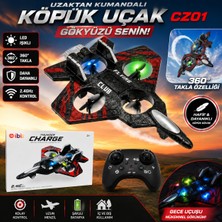 Trust Store Uzaktan Kumandalı Köpük Uçak 25 cm CZ01 LED Işıklı Rc Drone Uçak 2.4ghz Şarjlı  Takla Özellikli