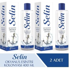 Selin Parfümlü Kolonya Okyanus Esintisi 80 Derece 2 Adet 400 ml Çiçeksi Koku