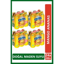 Uludağ Frutti Mango Ananas Aromalı Maden Suyu 200 ml x 24 Adet