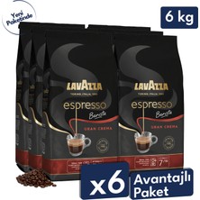 Lavazza Barista Gran Crema Espresso Çekirdek Kahve 6'lı Avantajlı Paket | 1 kg x 6 Paket