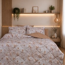 MİYU Seraphina Luxe | Çift Kişilik Çiçek Desenli Premium 5d Uyku Seti | Çeyiz Seti | Lastikli Çarşaflı