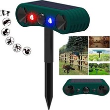 Byanes Ultrasonic Sesli Hayvan Kovucu Alarm Cihazı Solar Panelli 1200MAH