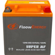 Floow Energy 12V 5AH 12N5-BS Dikey Agm Bakımsız Motosiklet Aküsü 2026