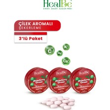 HealBe Şekersiz Şekerleme | 3 Adet, Çilek Aromalı, Vitamin ve Mineral Destekli