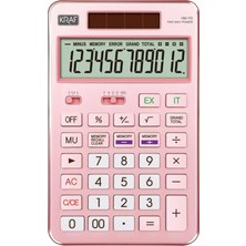 Kraf HM-170PK Hesap Makinesi Masaüstü 12 Hane Pembe