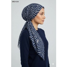 Eyfel Eşarp Eyfel Desenli Dimi Pamuk Eşarp (Lacivert- A. Vizon Serisi) 1013-114