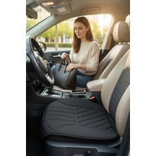 Cartex Cepli Terletmez Ortopedik Oto Koltuk Minderi - 1 Adet - Siyah Universal Tekli Oto Koltuk Minderi
