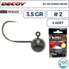 Decoy Jh Sv-30 Chinu Jighead 3.5gr #2 Siyah (5 Adet)