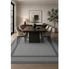Halı Sepeti Modern Sisal 8001 Antrasit Leke Tutmayan Kaymaz Taban Salon Mutfak Koridor Balkon Halısı