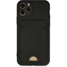 Nemere Mey Ithalat®   iPhone 11 Pro Kılıf Kelvin Kartvizitli Silikon - Siyah