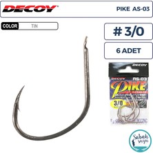 Decoy As-03 Pike Light Jigging Asist Iğne Tın #3/0 (6 Adet)