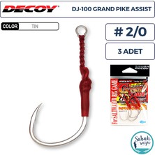 Decoy DJ-100 Grand Pike Tekli Asist Iğnesi #2/0 (3 Adet)