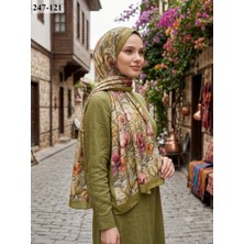 Sharell Fransız Ipeği Şal (Yağ Yeşili) 247-121