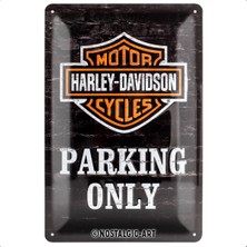 Nostalgic-Art 22231 Harley-Davidson – Parking Only, Sac Levha 20 x 30 cm