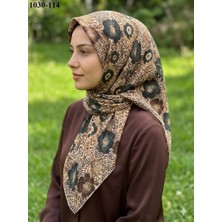 Lo'cella Soft Pamuk Eşarp (Kahve Yeşil) 1030-114