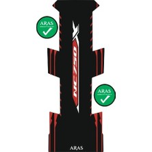 Aras Reklam ve Moto Aksesuar Honda Nc 750 Uyumlu Mavi Tank Pad Seti